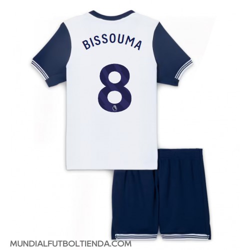 Camiseta Tottenham Hotspur Yves Bissouma #8 Primera Equipación Replica 2024-25 para niños mangas cortas (+ Pantalones cortos)